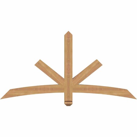 Ekena Millwork Alberta Smooth Timber Gable Bracket, Western Red Cedar, 60"W x 30"H x 3 1/2"D x 3 1/2"F, 12/12 Pitch GBW060X30X0404ALB00SWR